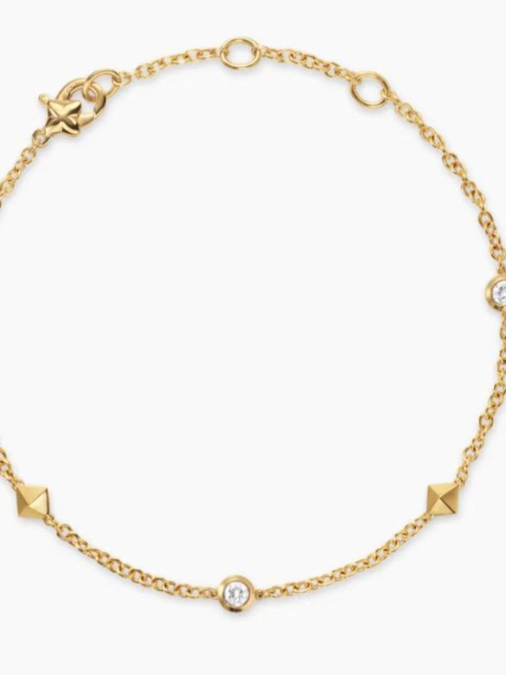 David Yurman Gold Petite Modern Diamond Bracelet - Picture 5 of 7